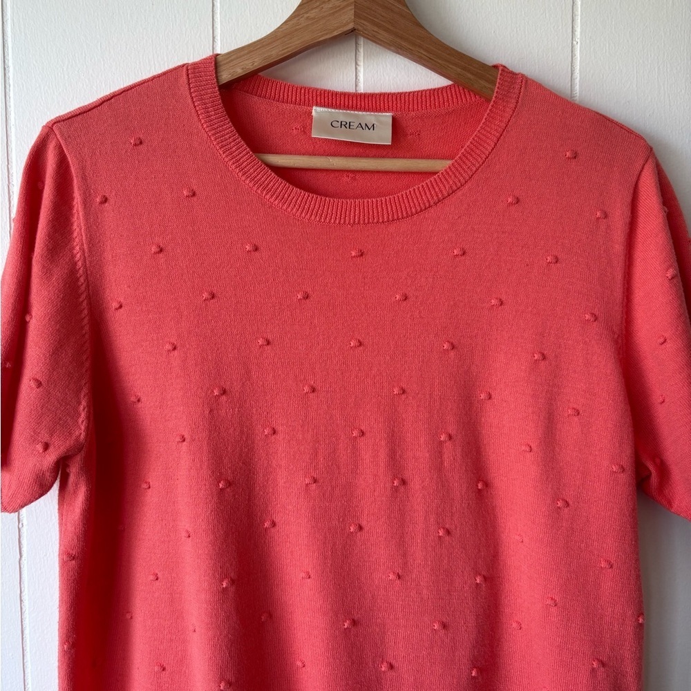 Cream Coral Knit Top | Size Large - Picture 4 of 8